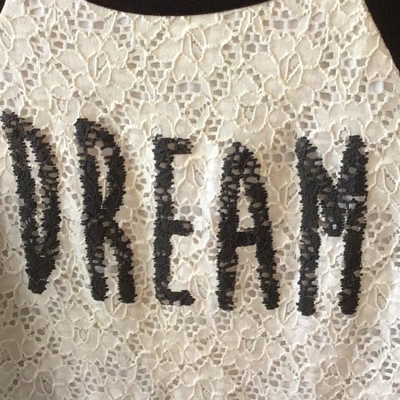 SPOILED“Dream”Black/Off white scalloped LACE-XS - Picture 2 of 4